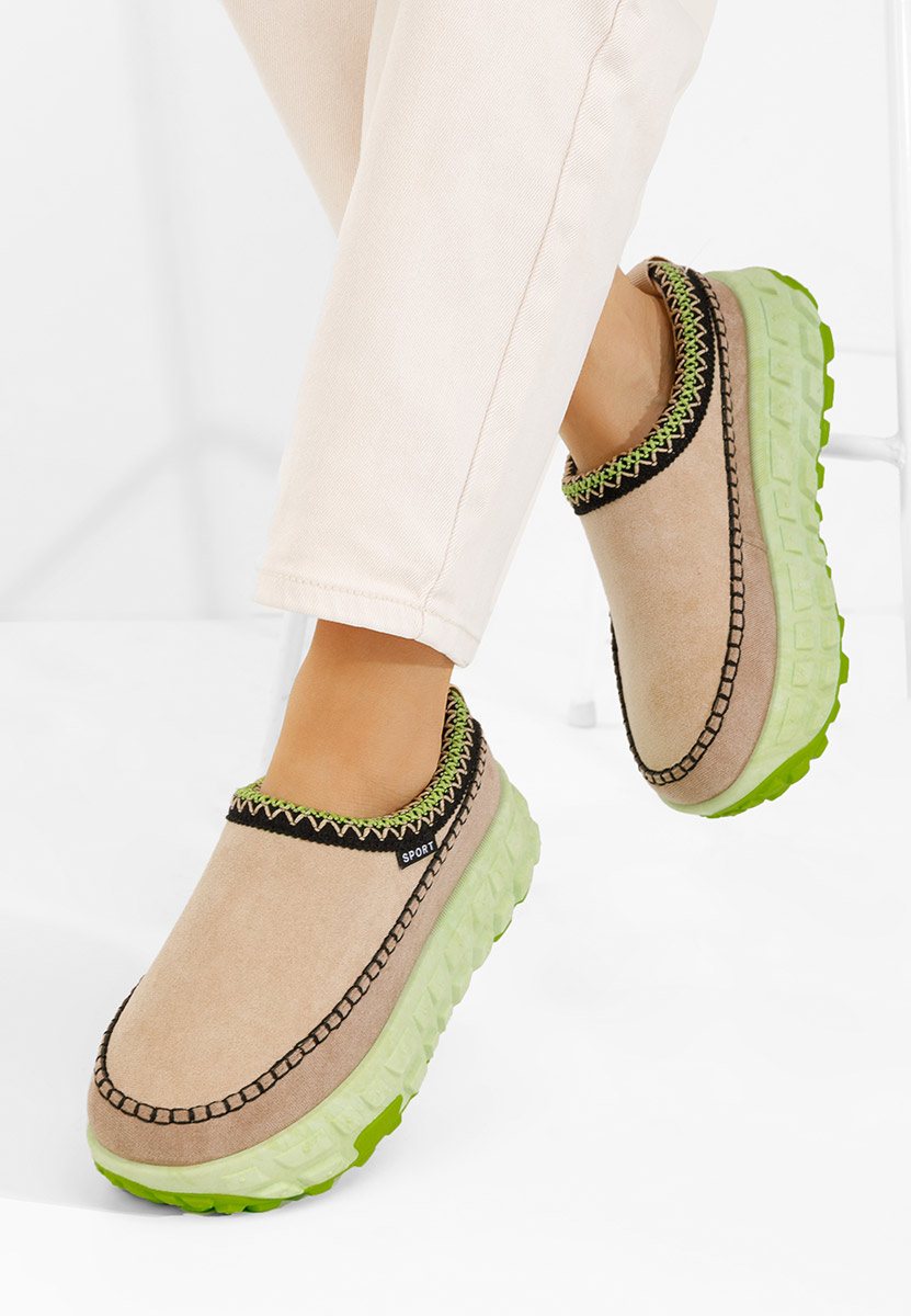 Zoccoli con zeppa Novela verdi