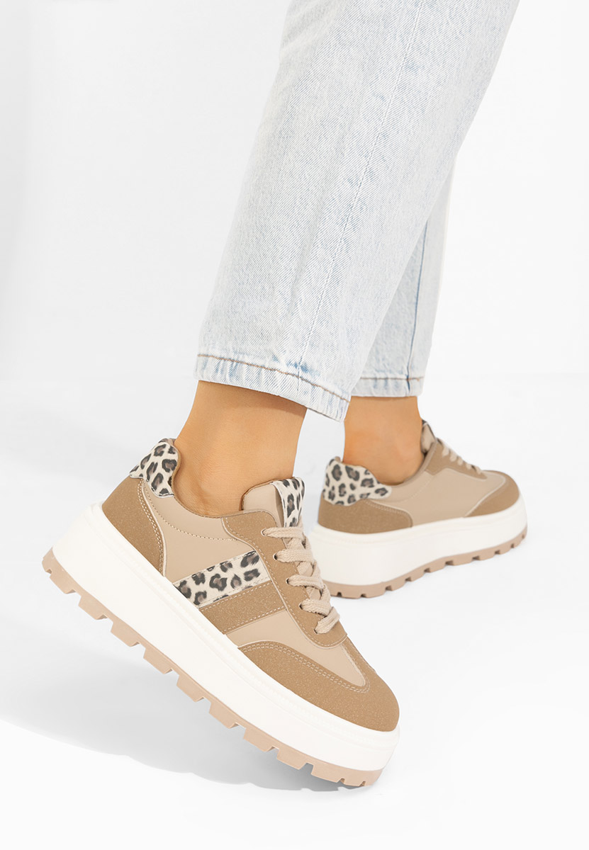 Sneakers con plateau Estephany cachi