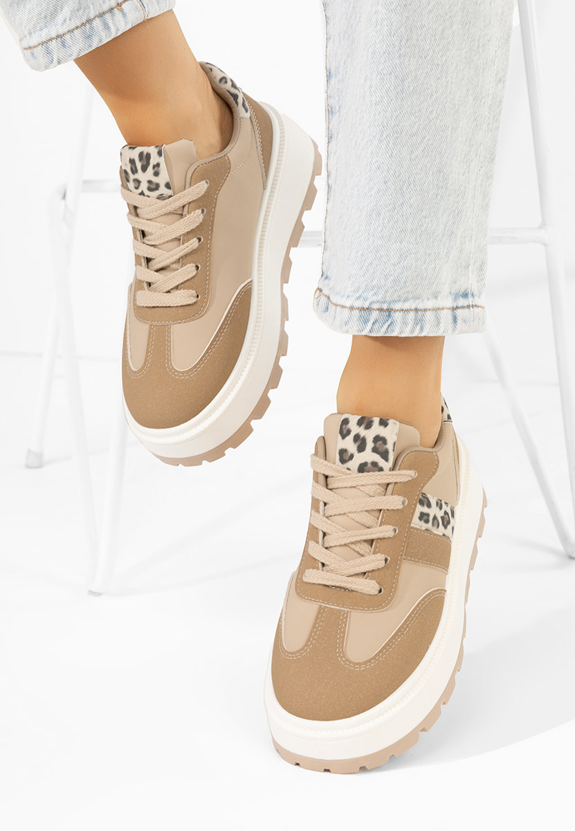 Sneakers con plateau Estephany cachi