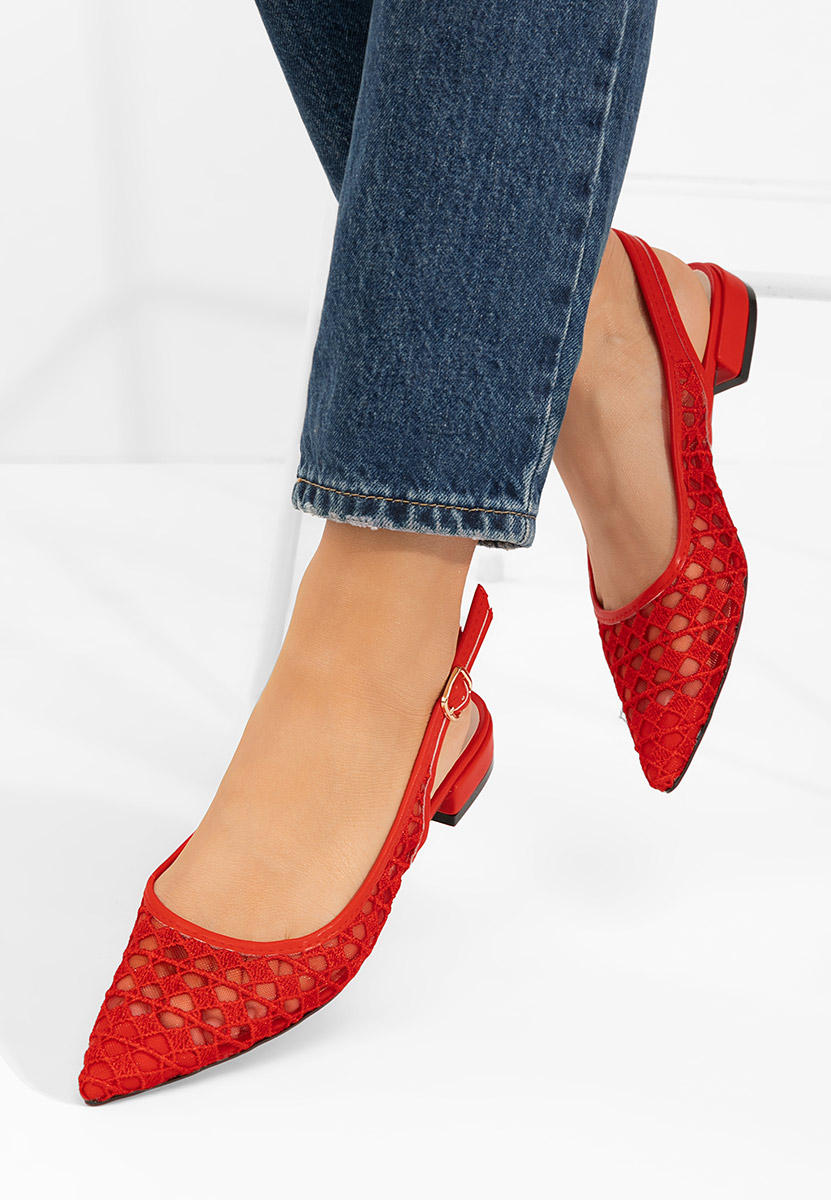 Décolleté Slingback Alysya rosso