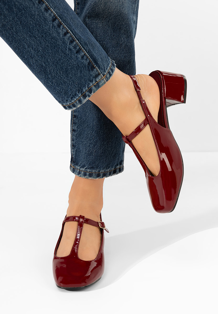 Décolleté tacco largo Beatrina rosso