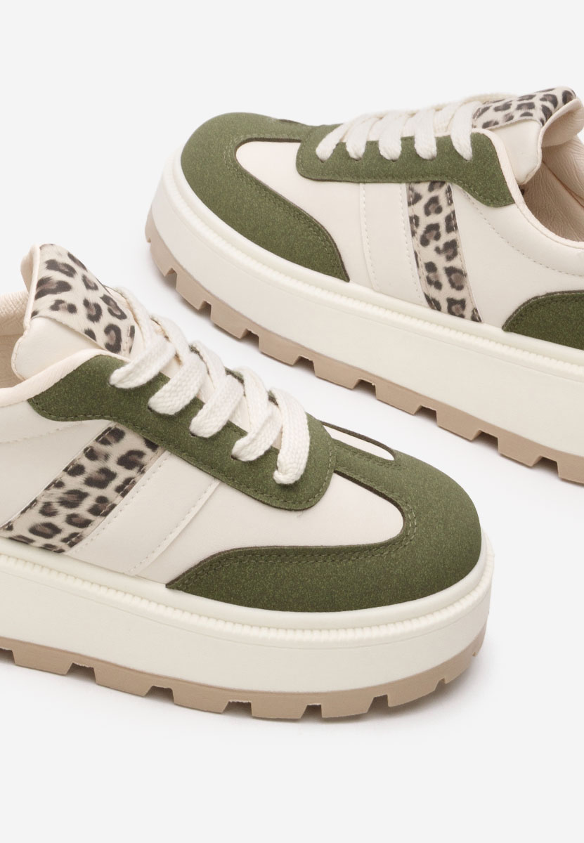 Sneakers con plateau Estephany verdi Sneakers con plateau Estephany verdi