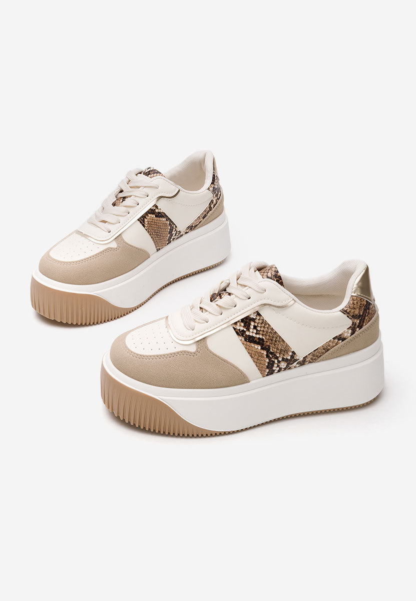 Sneakers con plateau Selyana beige