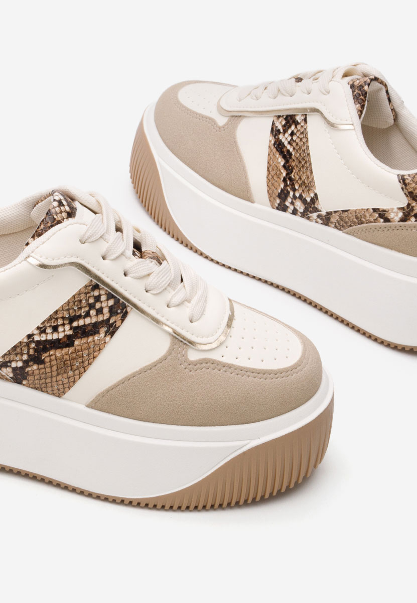 Sneakers con plateau Selyana beige