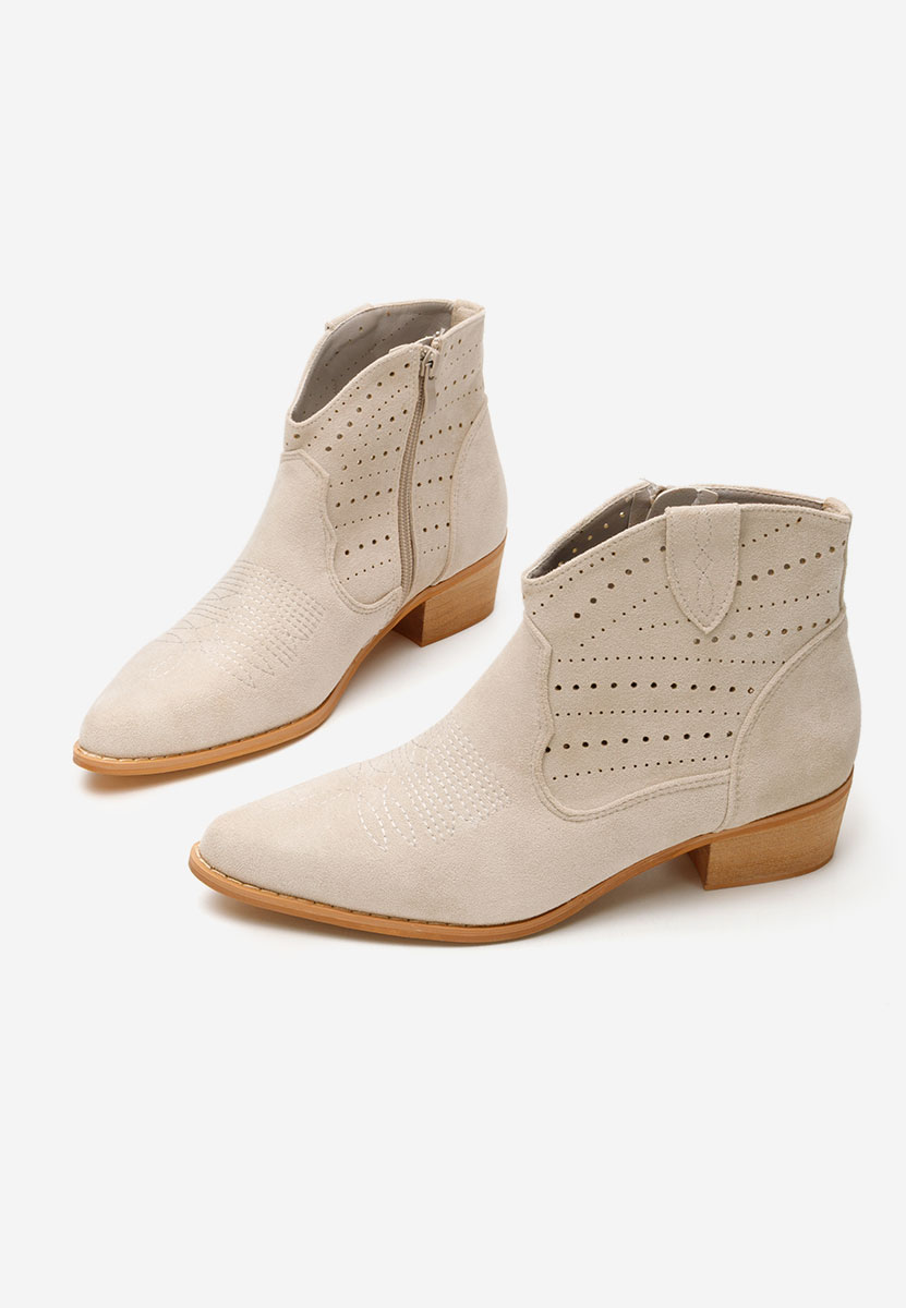 Stivaletti texani donna Carinna beige