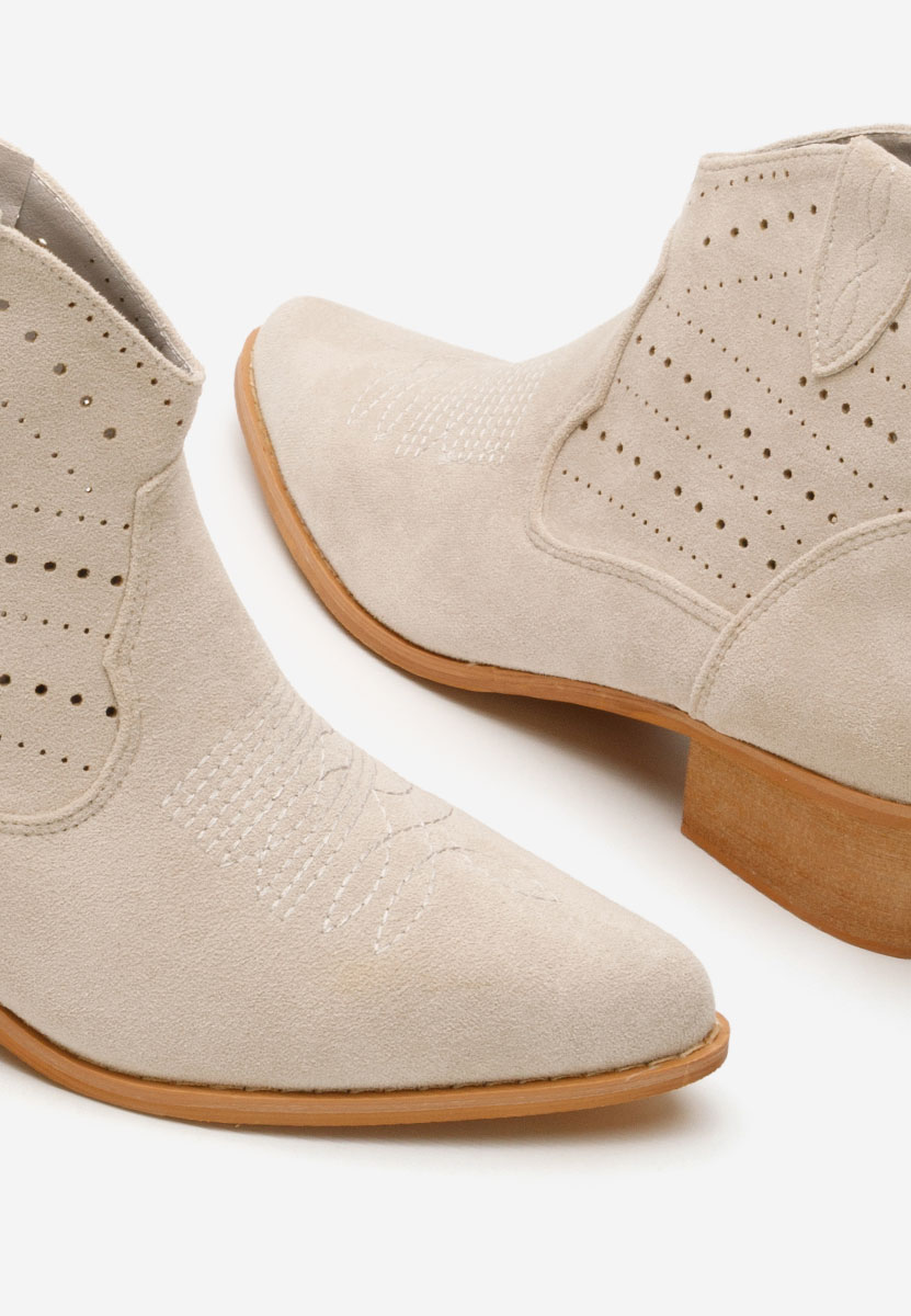 Stivaletti texani donna Carinna beige