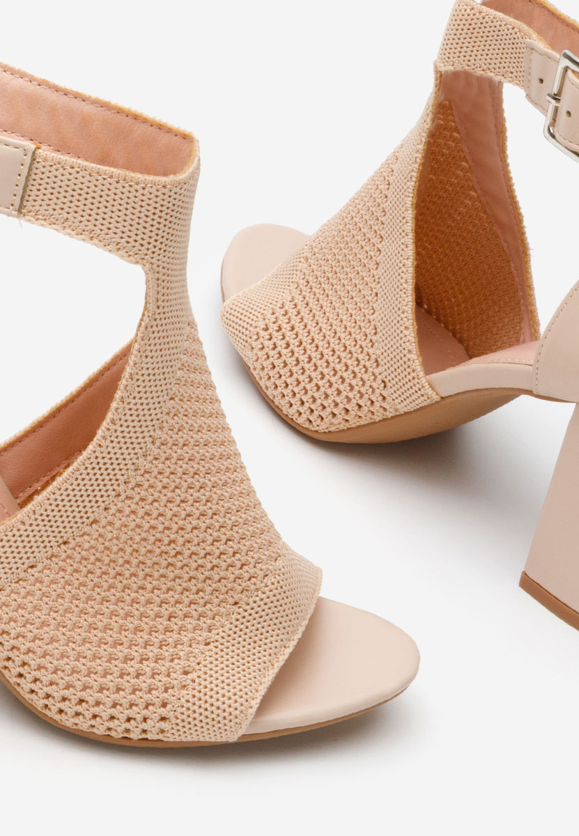 Sandali con tacco largo Elyzea beige