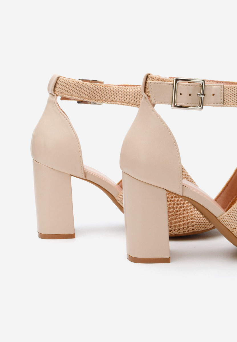 Sandali con tacco largo Elyzea beige