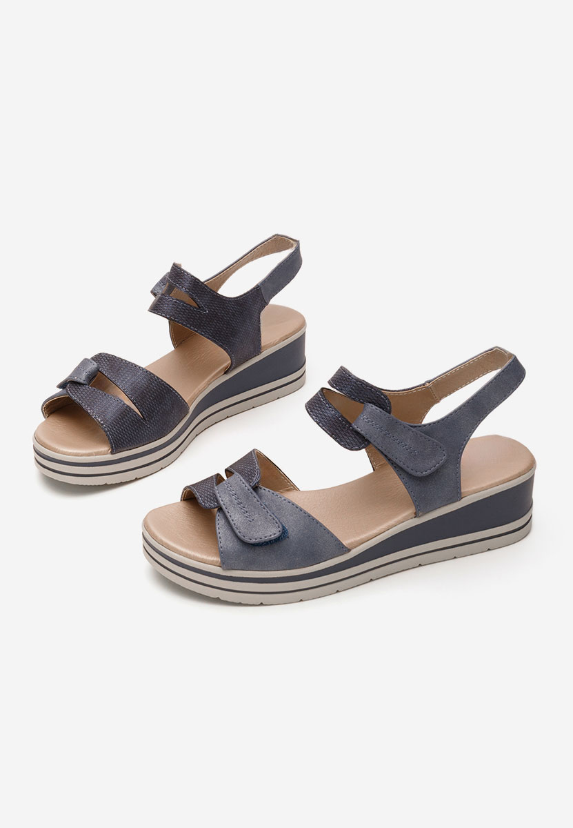 Sandali con plateau Lalania blu