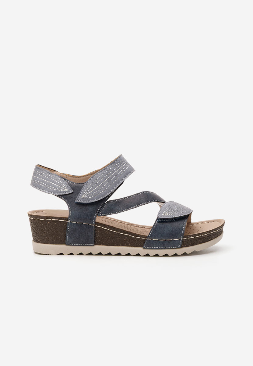 Sandali con zeppa Falia blu