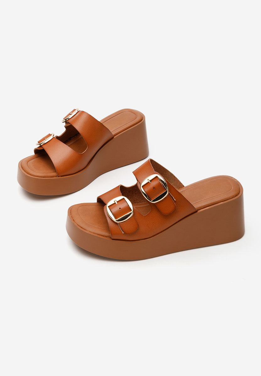 Ciabatte platform Petricia camel