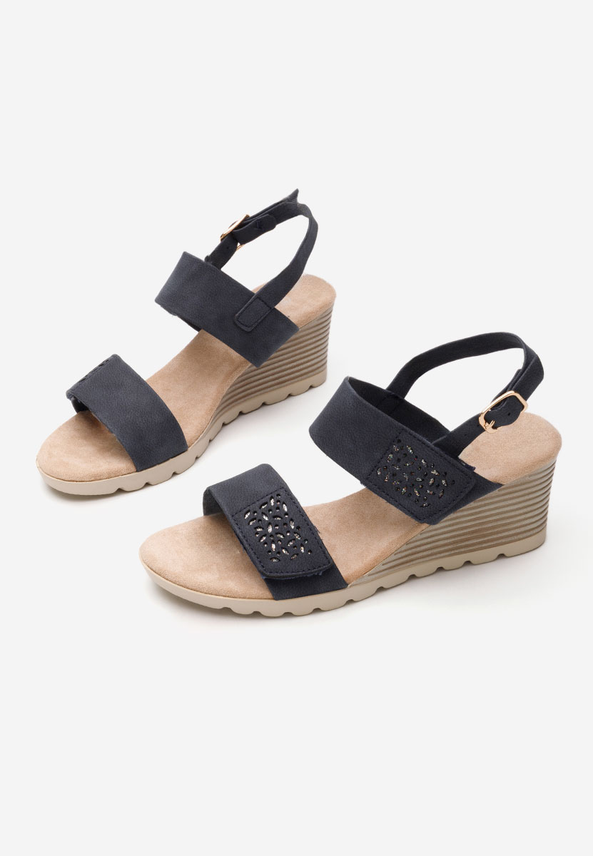 Sandali con zeppa Mayme blu