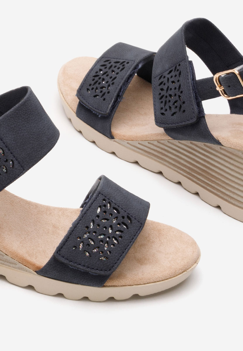 Sandali con zeppa Mayme blu