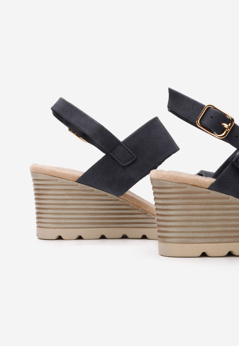 Sandali con zeppa Mayme blu