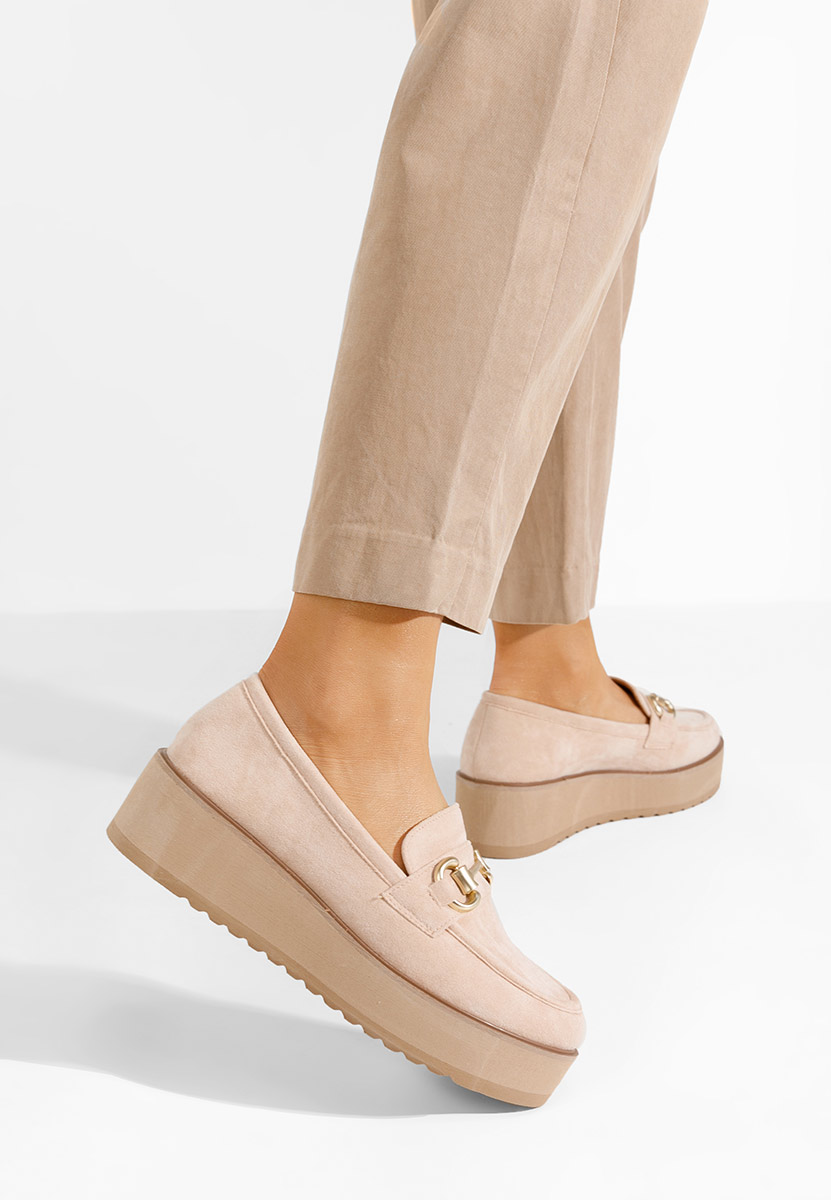 Mocassini donna platform Leondra V9 rosa