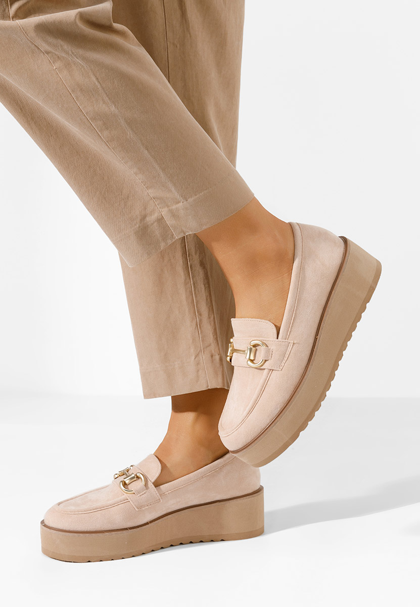 Mocassini donna platform Leondra V9 rosa