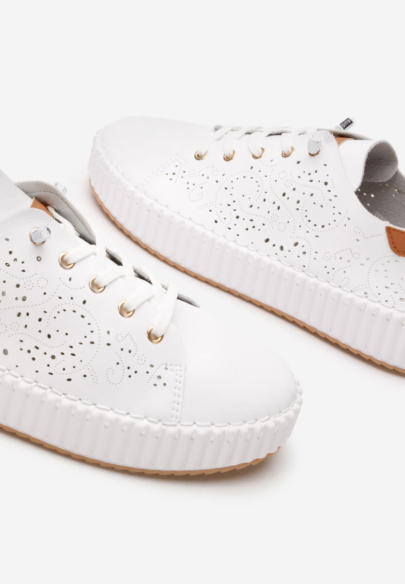 Sneakers con zeppa Niabi bianchi