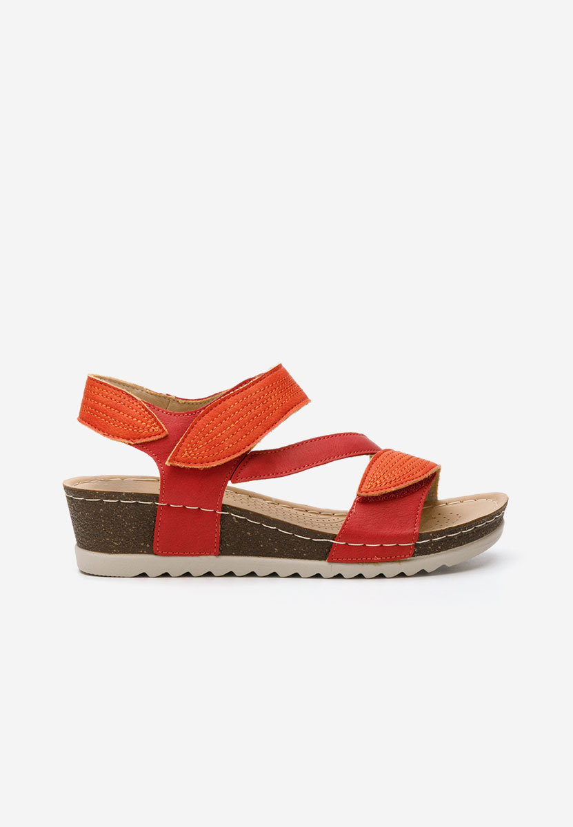 Sandali con zeppa Falia rosso