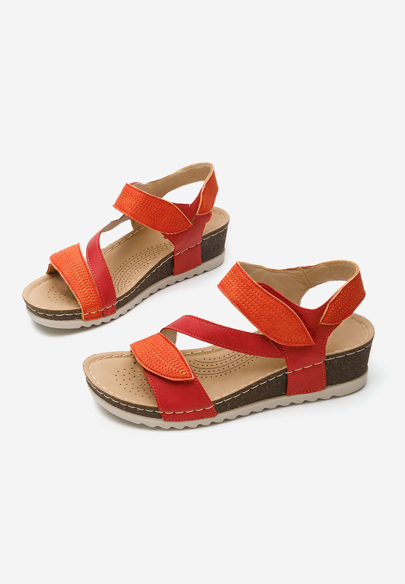 Sandali con zeppa Falia rosso