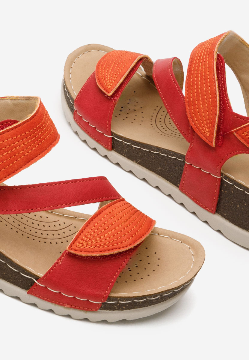 Sandali con zeppa Falia rosso