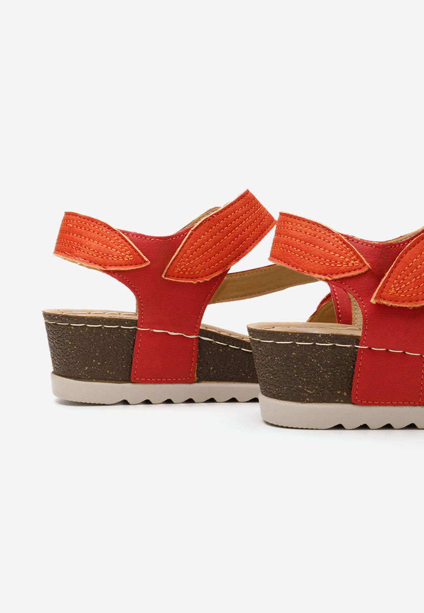 Sandali con zeppa Falia rosso