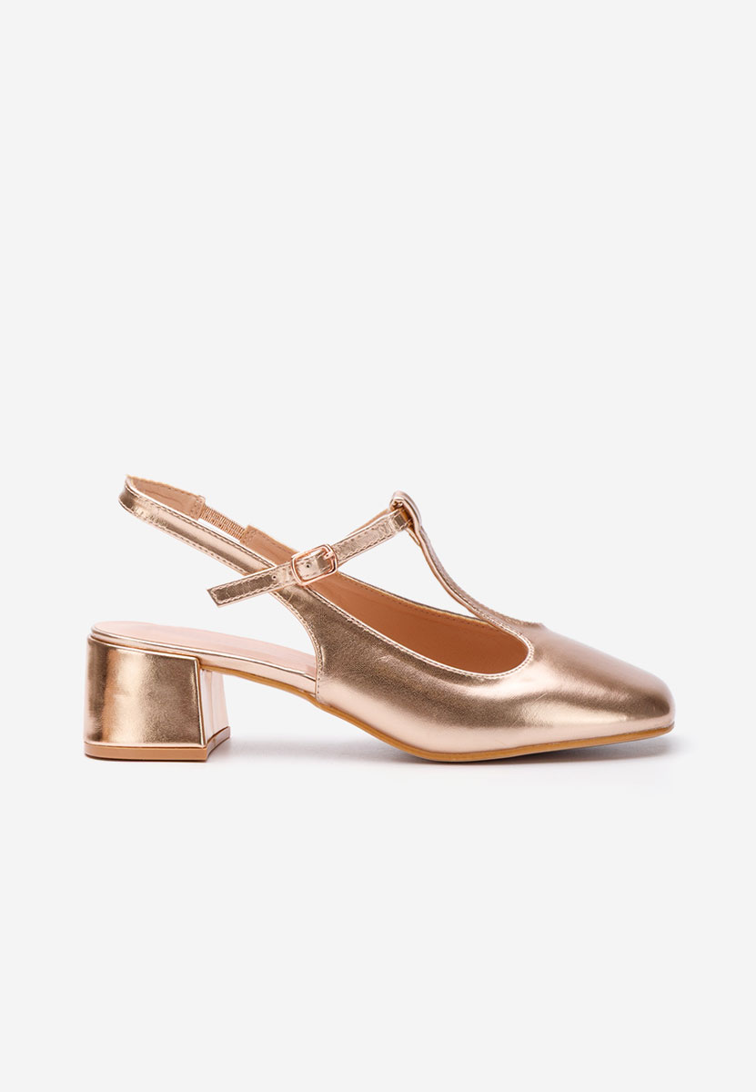 Décolleté tacco largo Beatrina V2 champagne
