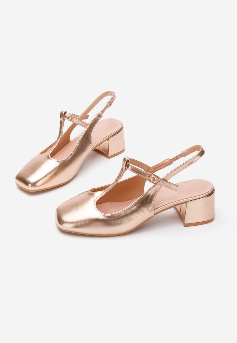 Décolleté tacco largo Beatrina V2 champagne