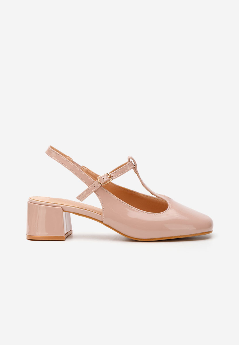 Décolleté tacco largo Beatrina beige