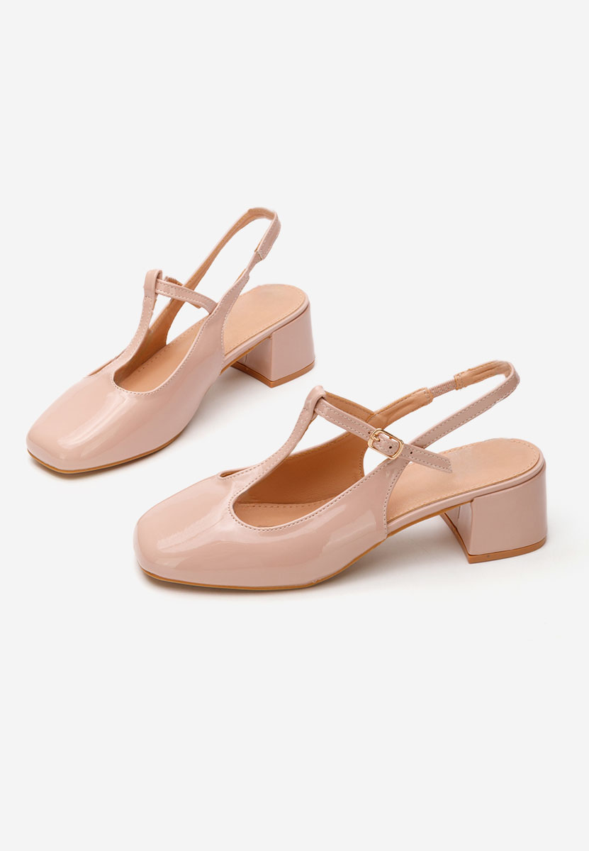 Décolleté tacco largo Beatrina beige