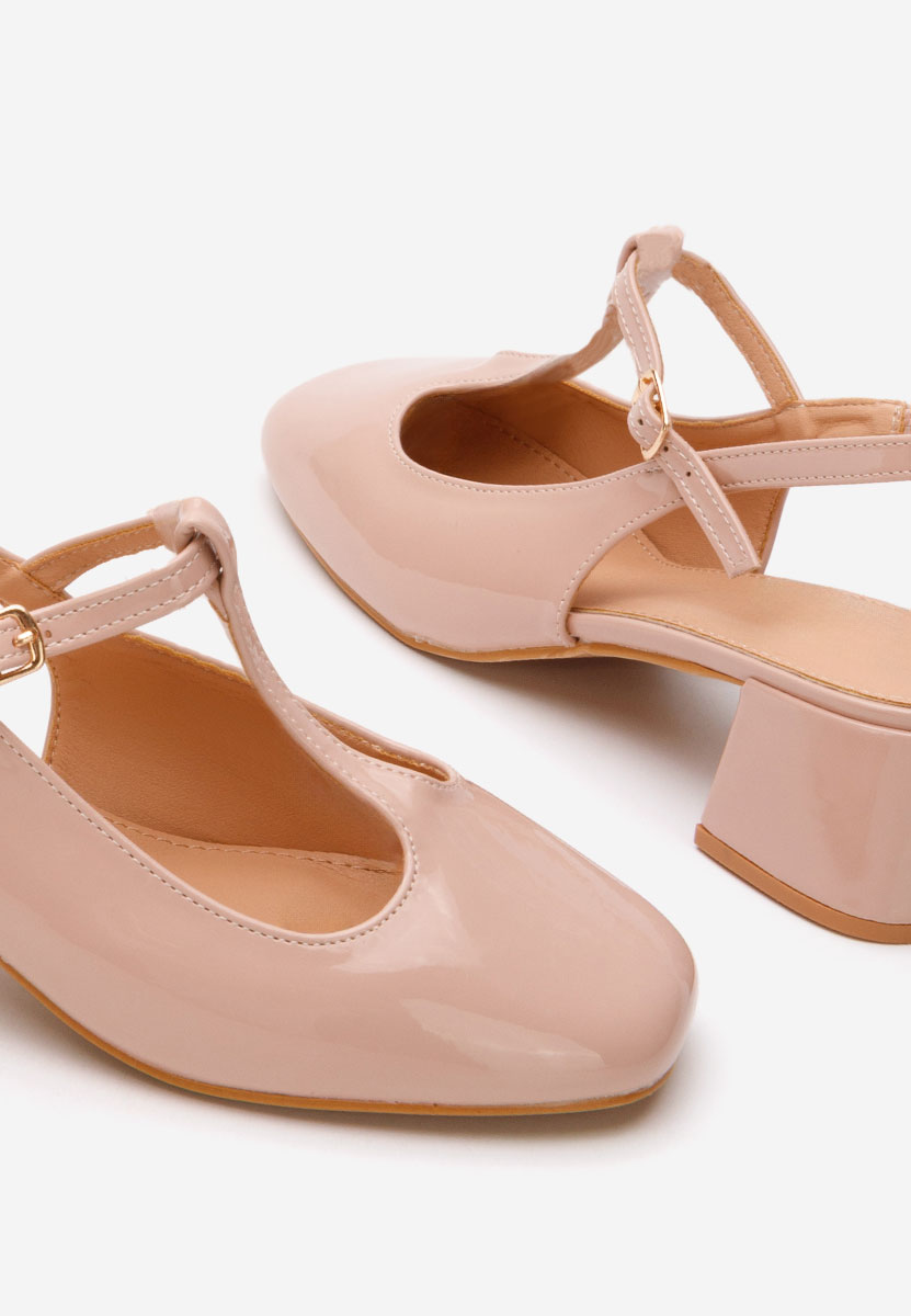 Décolleté tacco largo Beatrina beige