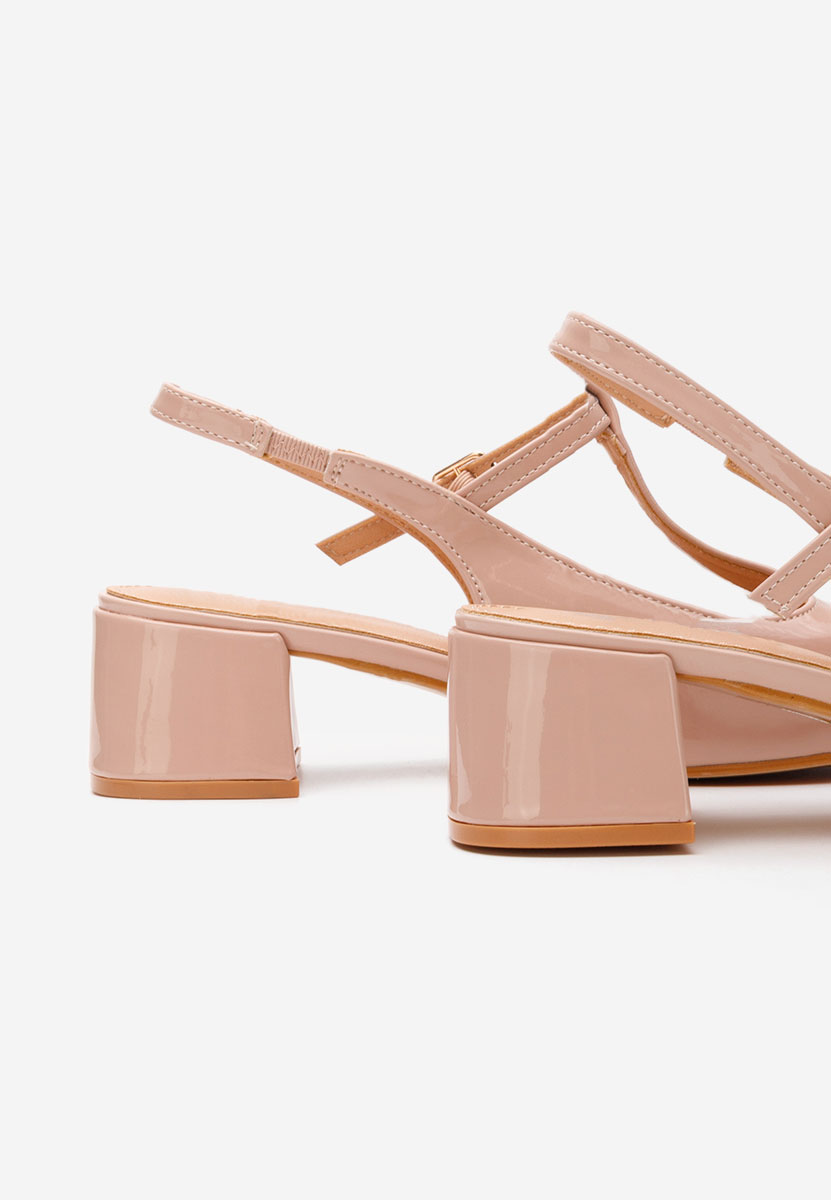 Décolleté tacco largo Beatrina beige