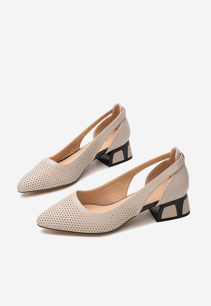 Décolleté tacco basso Rehise grigio