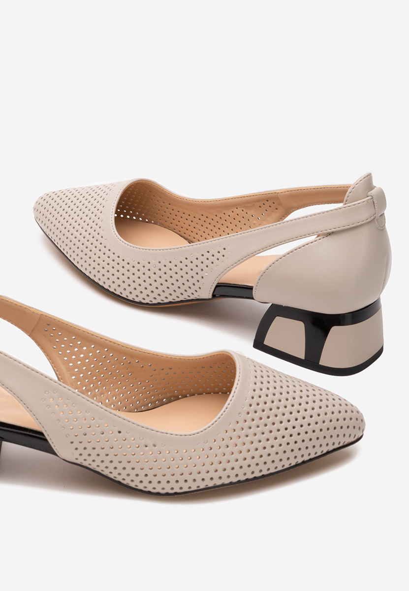 Décolleté tacco basso Rehise grigio