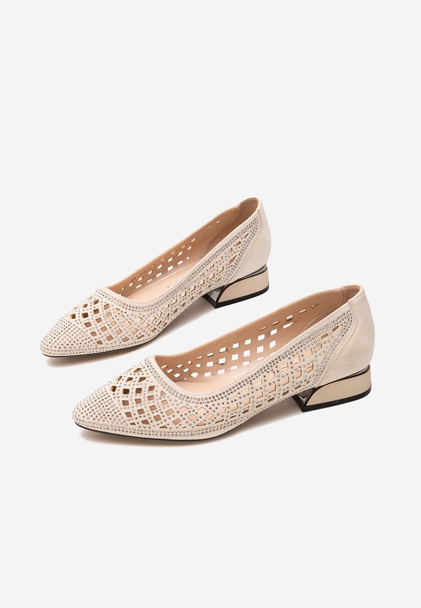 Décolleté tacco basso Impulse beige