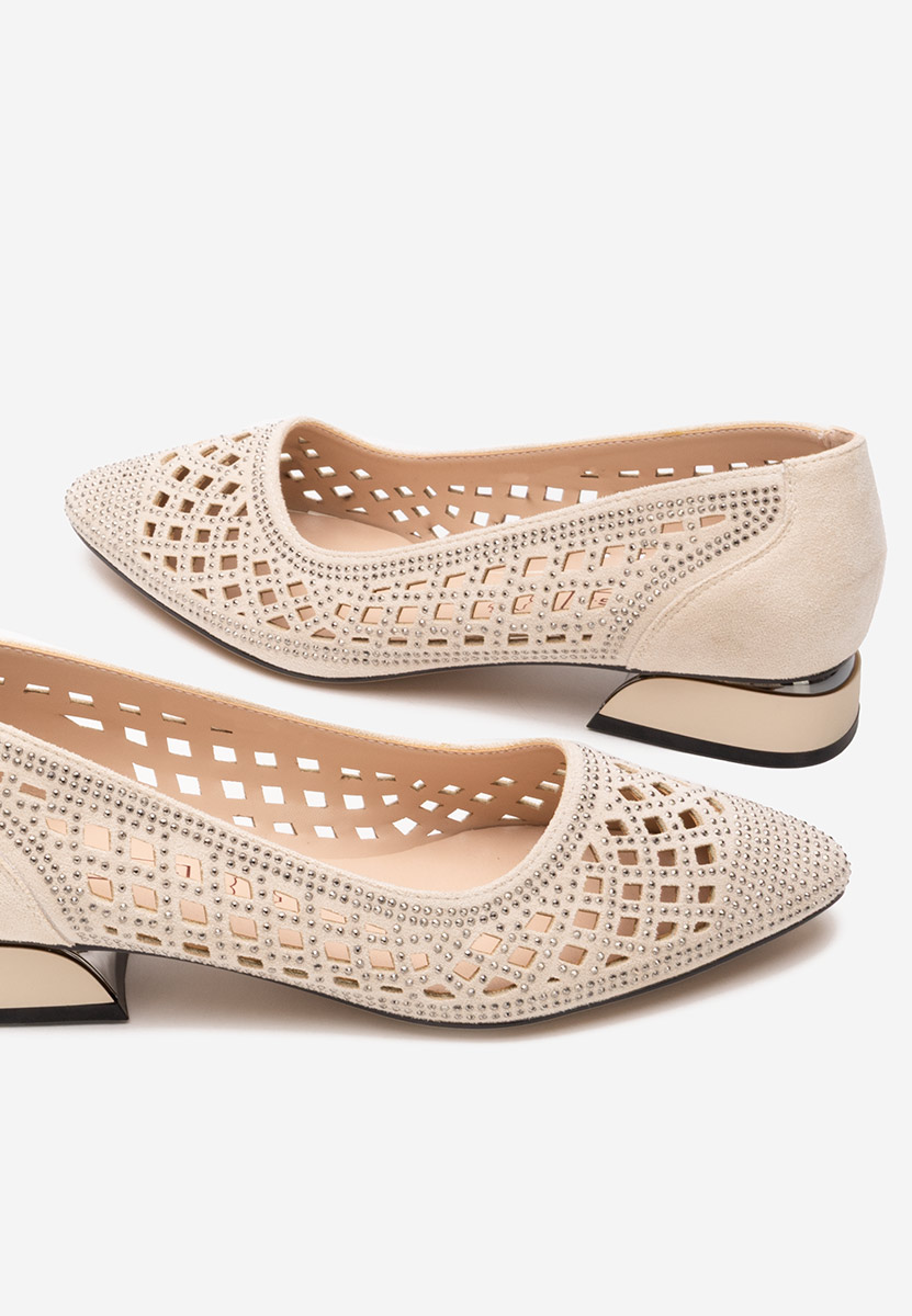 Décolleté tacco basso Impulse beige