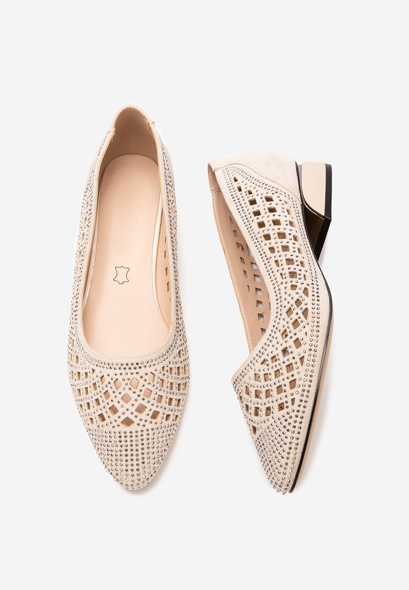 Décolleté tacco basso Impulse beige