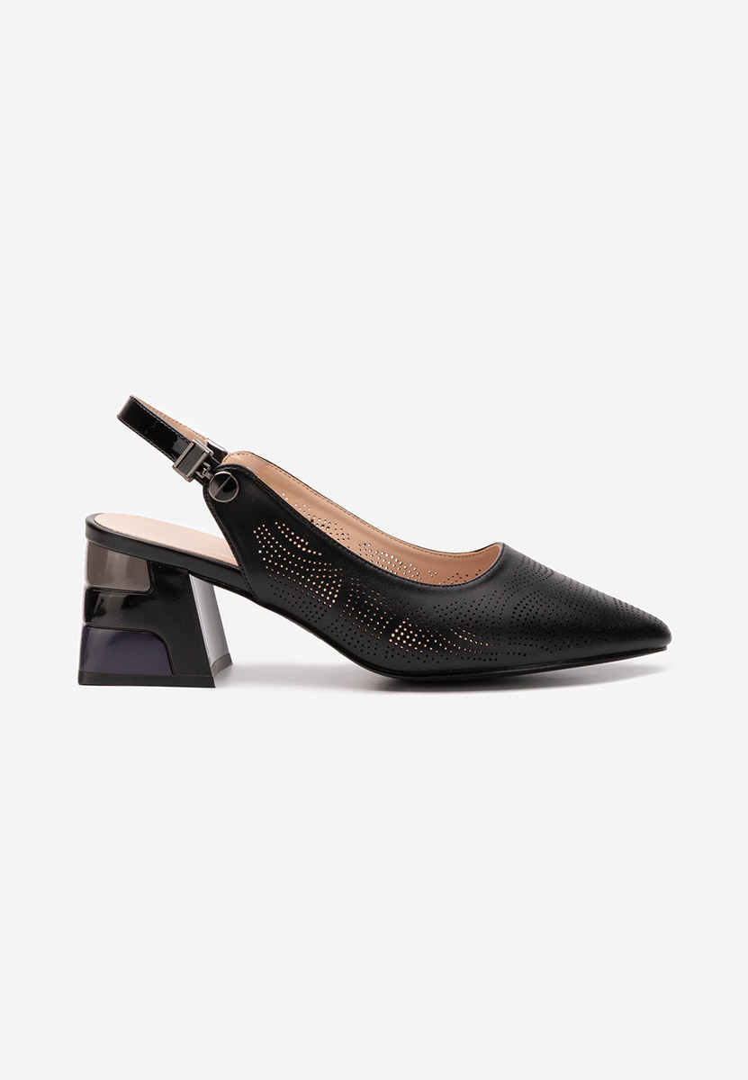 Décolleté Slingback Veluna nero
