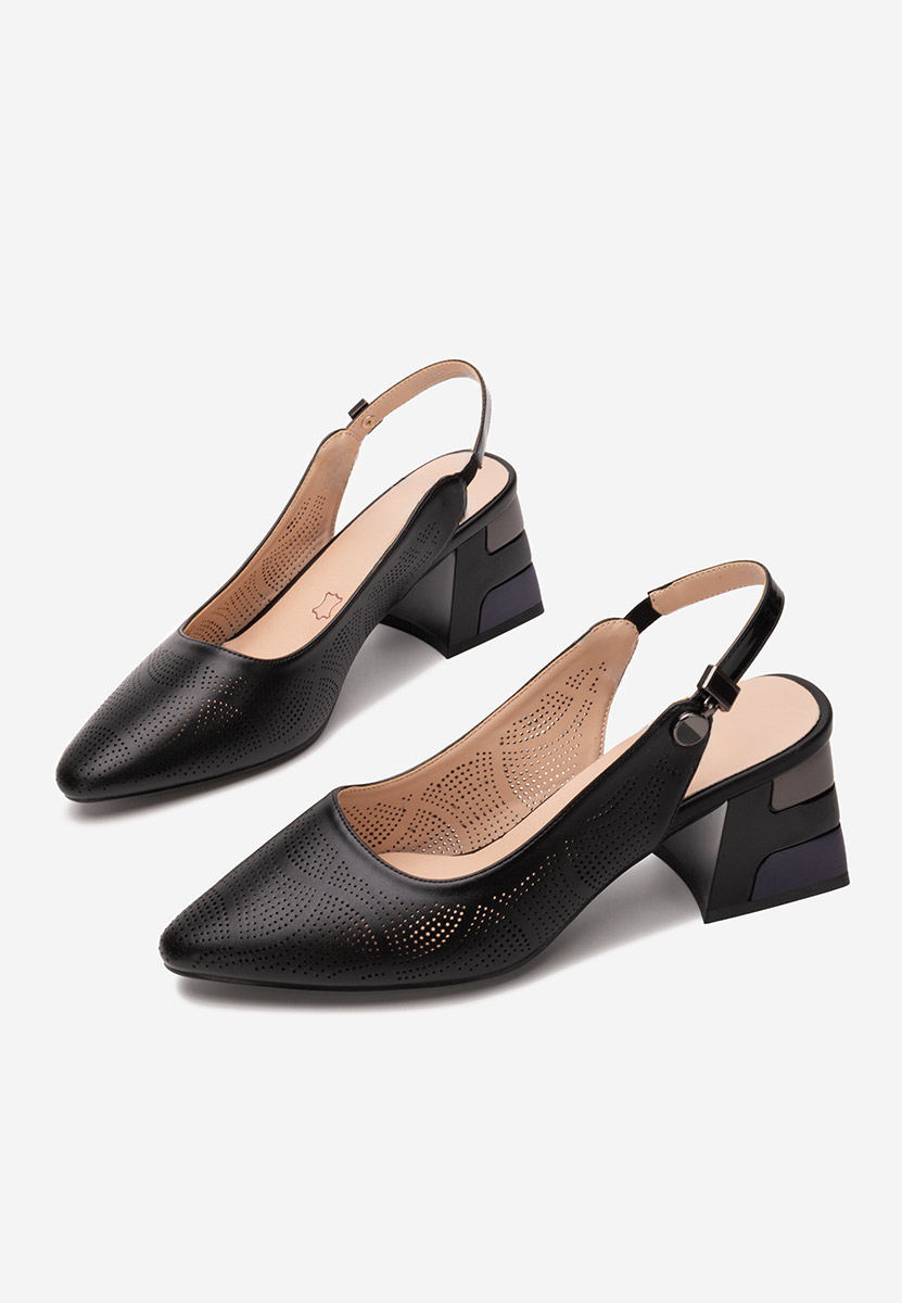 Décolleté Slingback Veluna nero