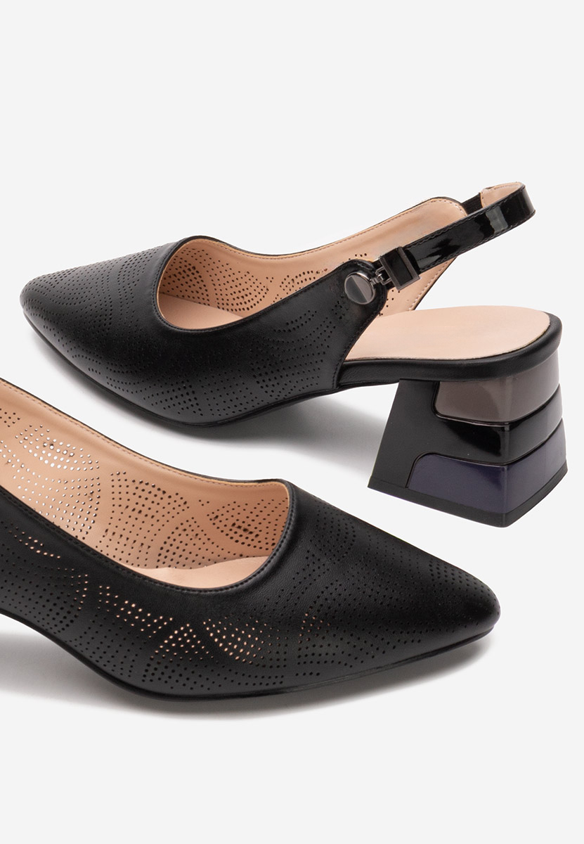 Décolleté Slingback Veluna nero