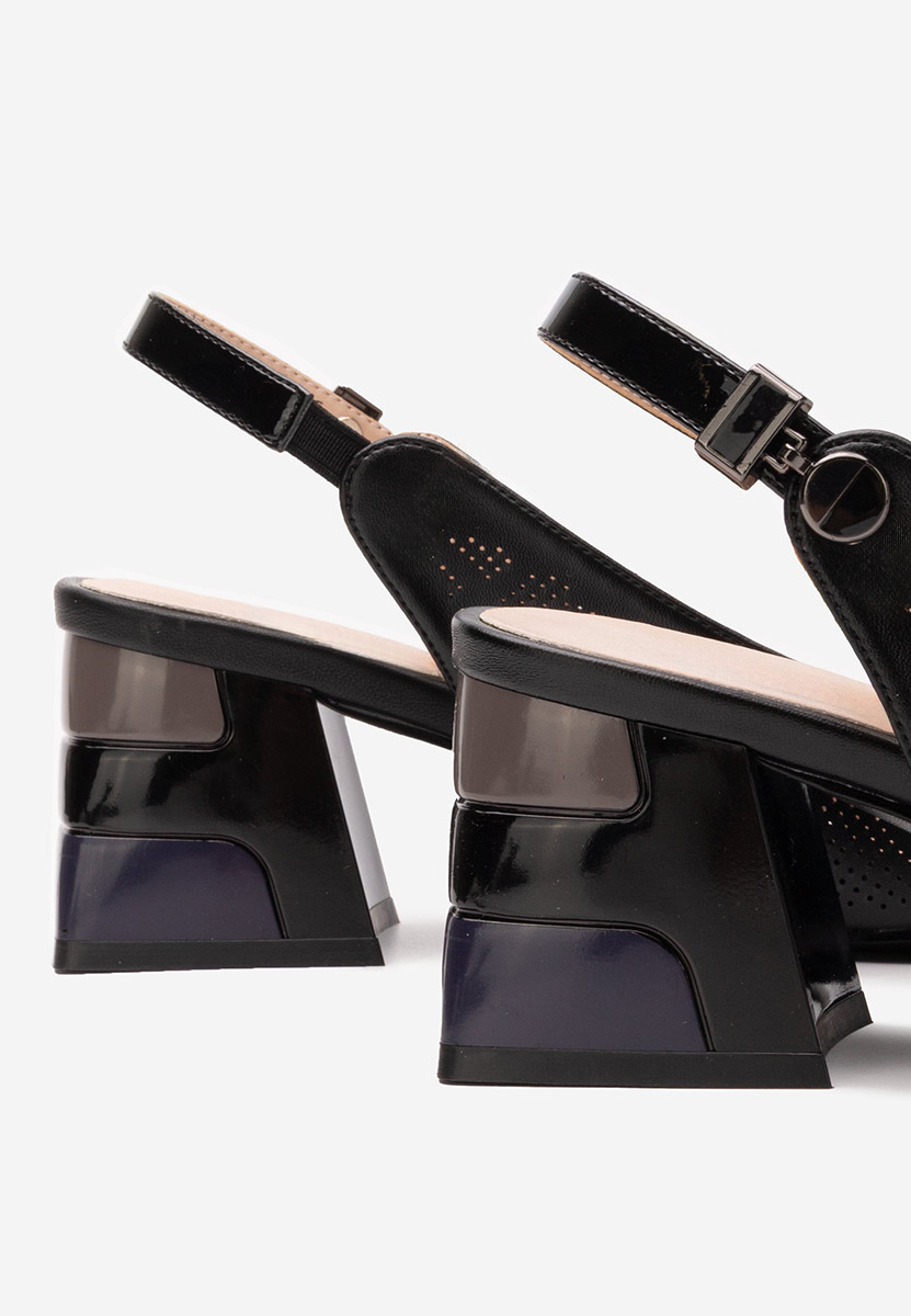 Décolleté Slingback Veluna nero