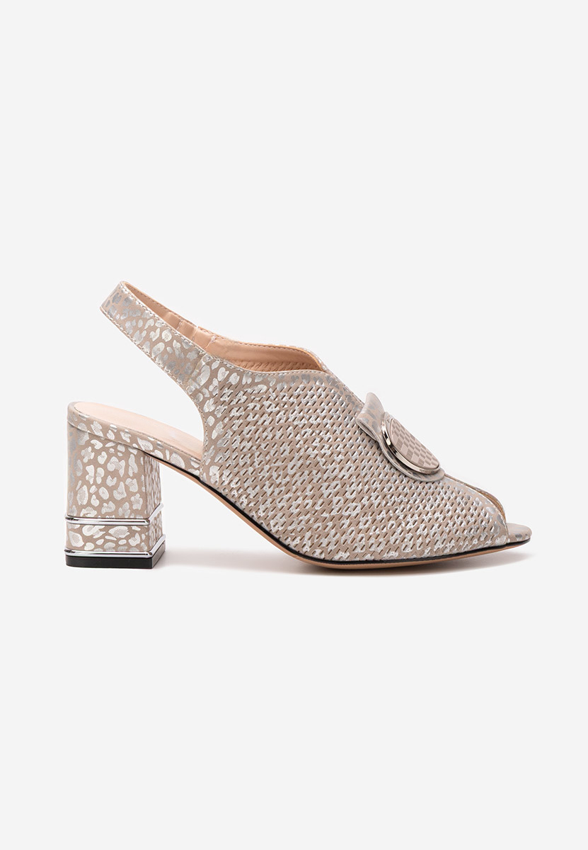 Sandali con tacco largo Edyna beige