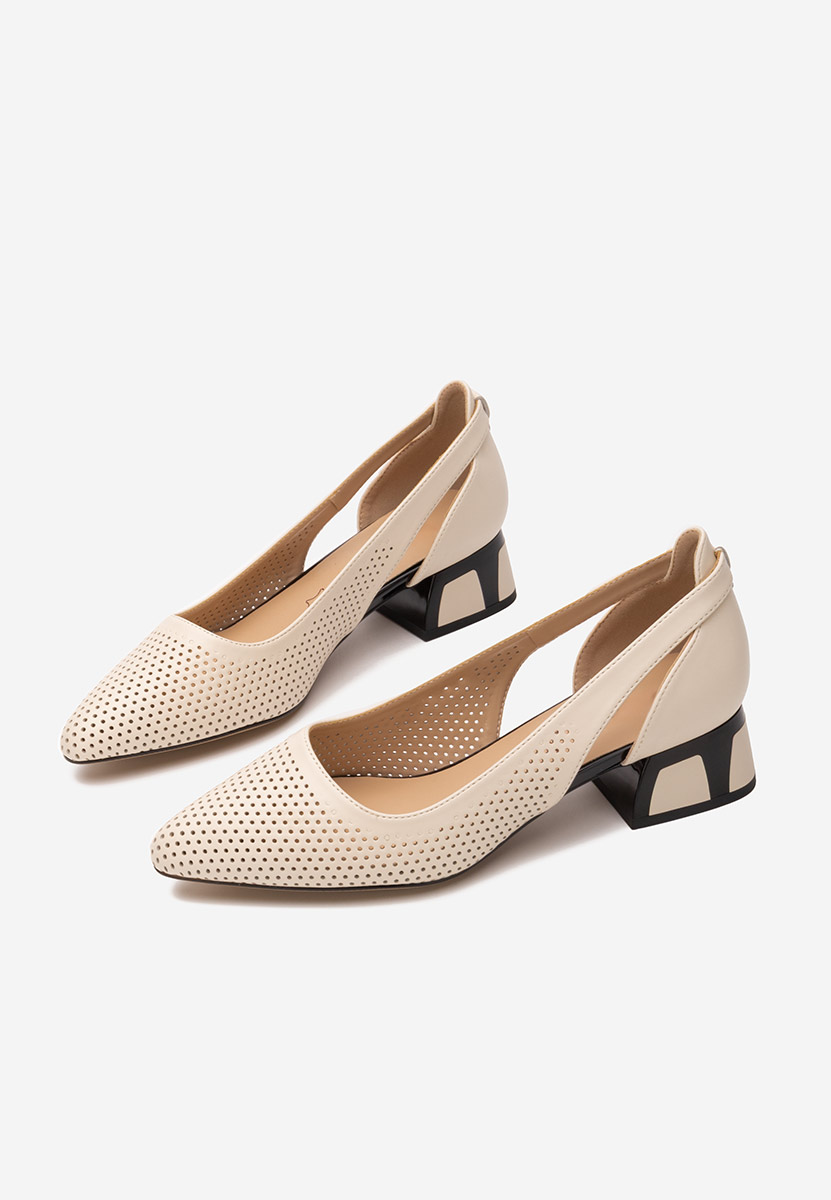 Décolleté tacco basso Rehise V2 beige