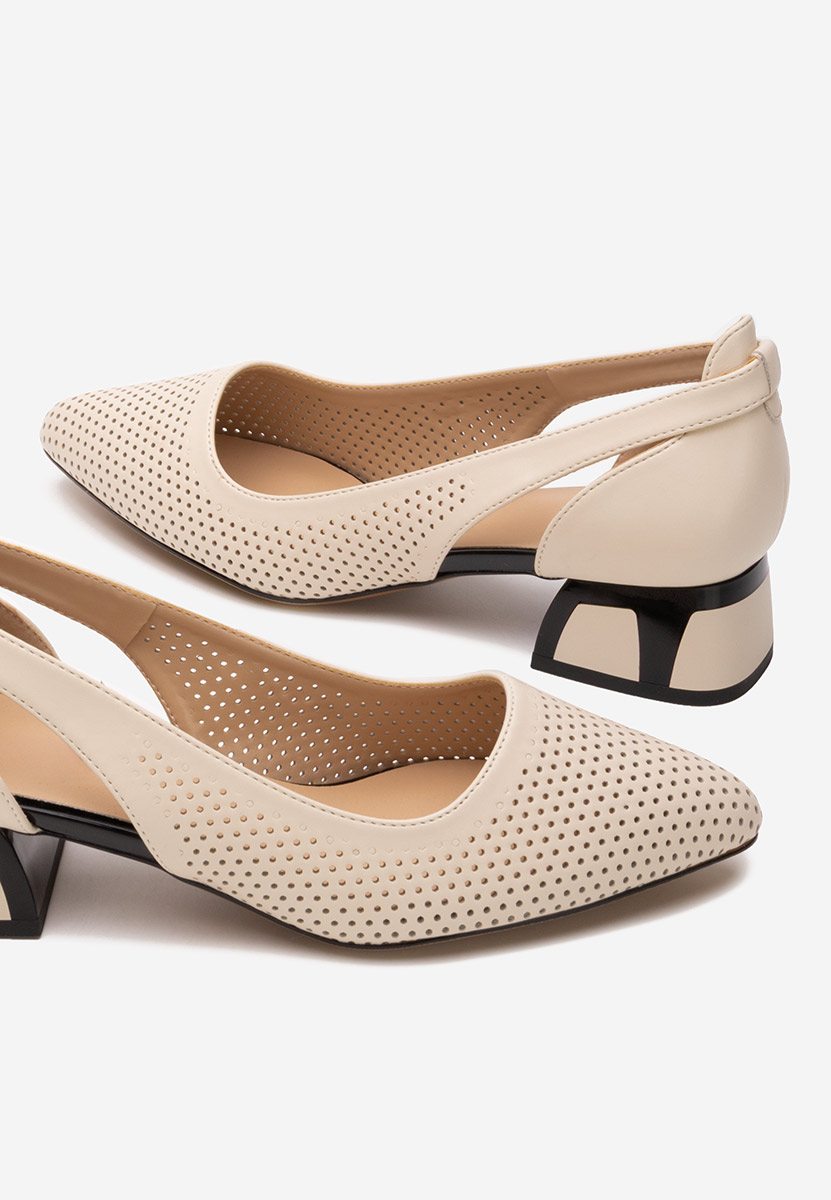 Décolleté tacco basso Rehise V2 beige