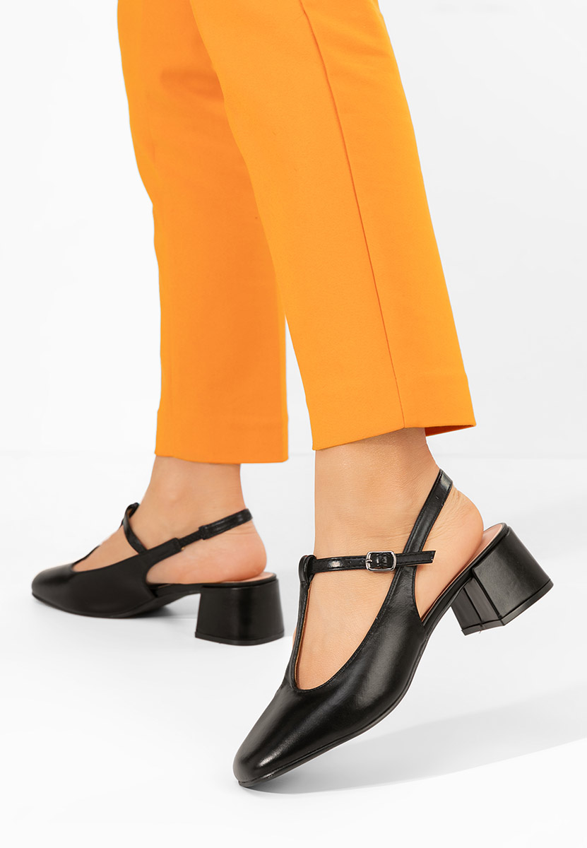 Décolleté tacco largo Beatrina V2 nero