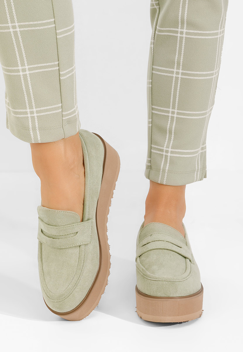 Mocassini donna platform Leondra V2 verdi