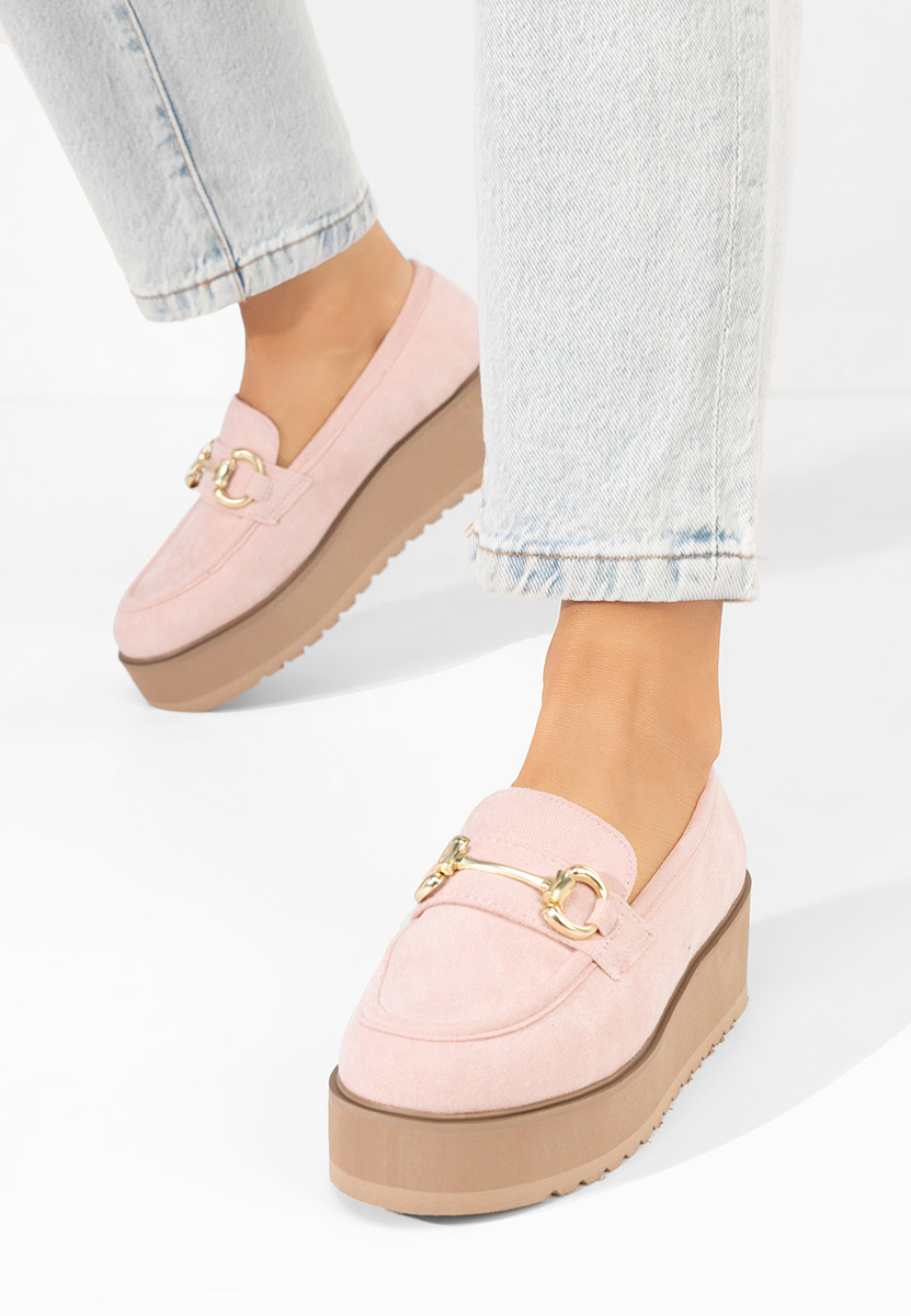 Mocassini donna platform Leondra V3 rosa