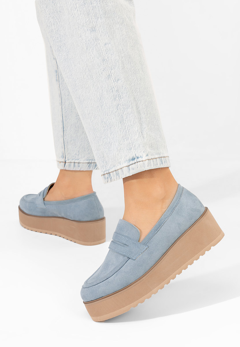 Mocassini donna platform Leondra V2 blu