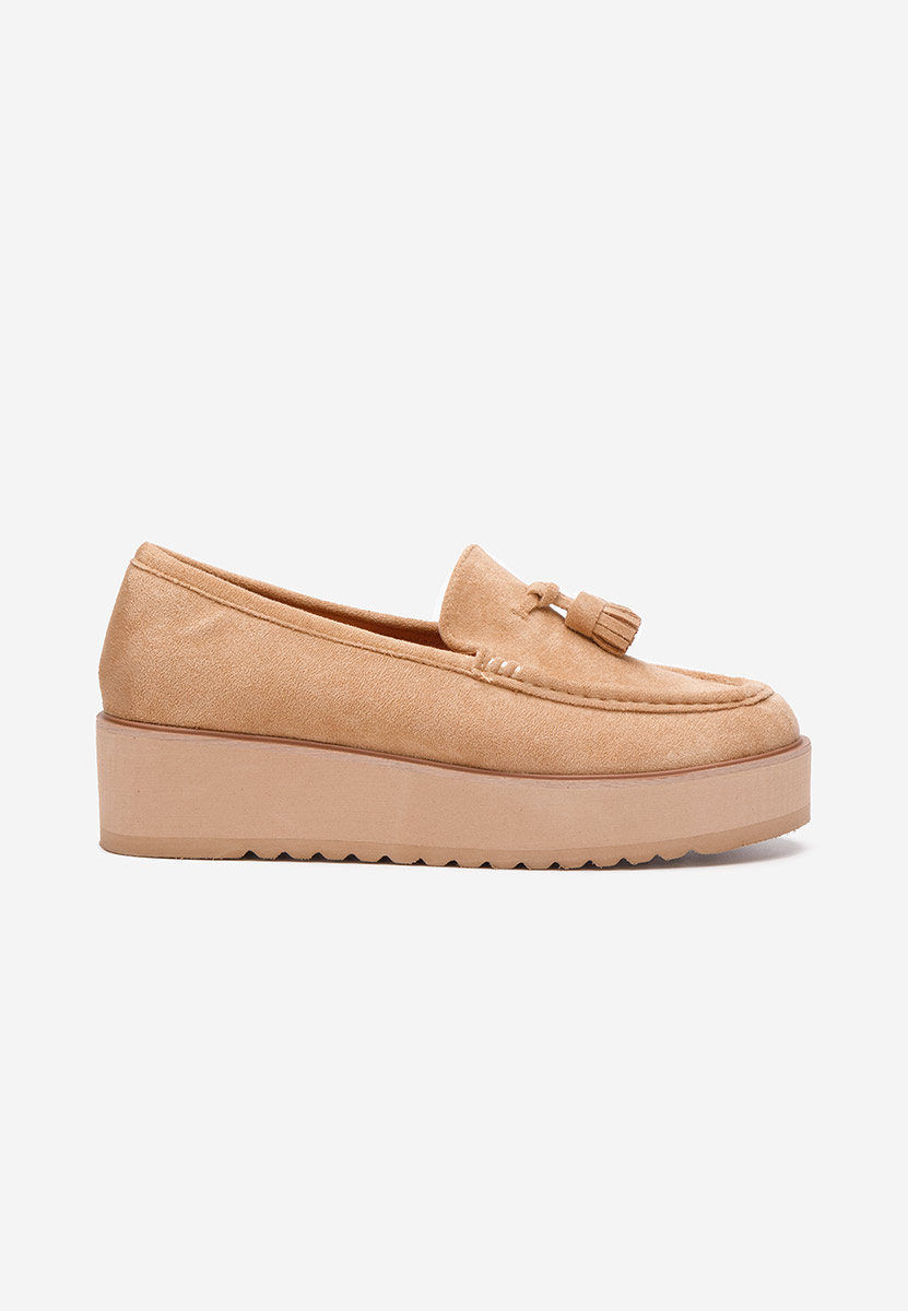 Mocassini donna platform Leondra V7 cachi
