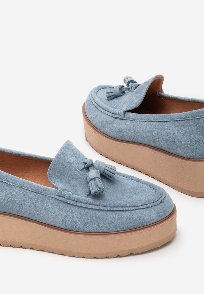 Mocassini donna platform Leondra V3 blu
