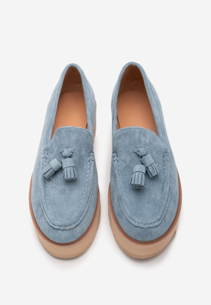 Mocassini donna platform Leondra V3 blu